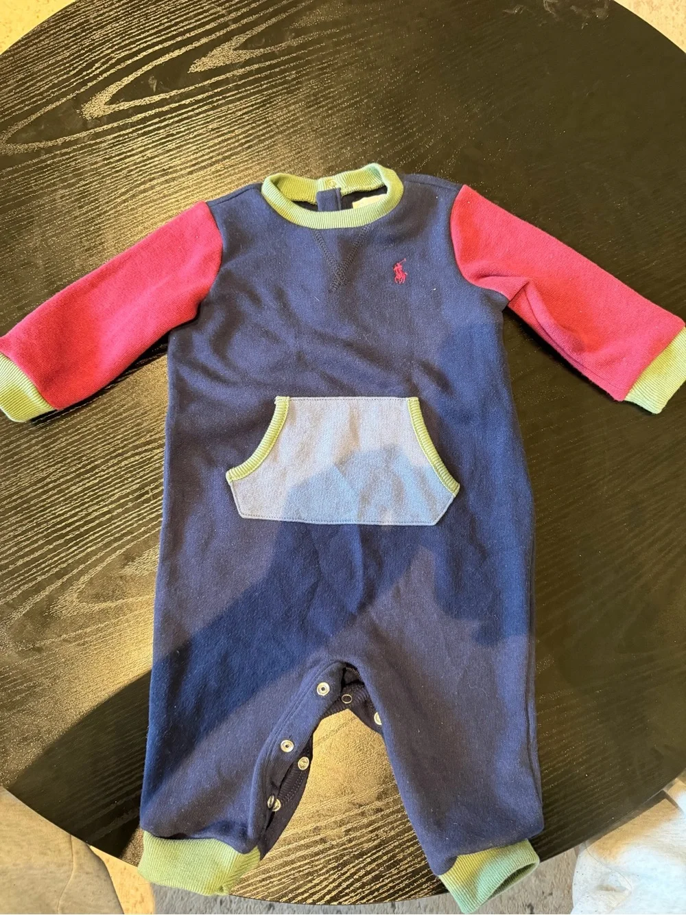 Ralph Lauren Colorblock Baby One-Piece Romper 6M